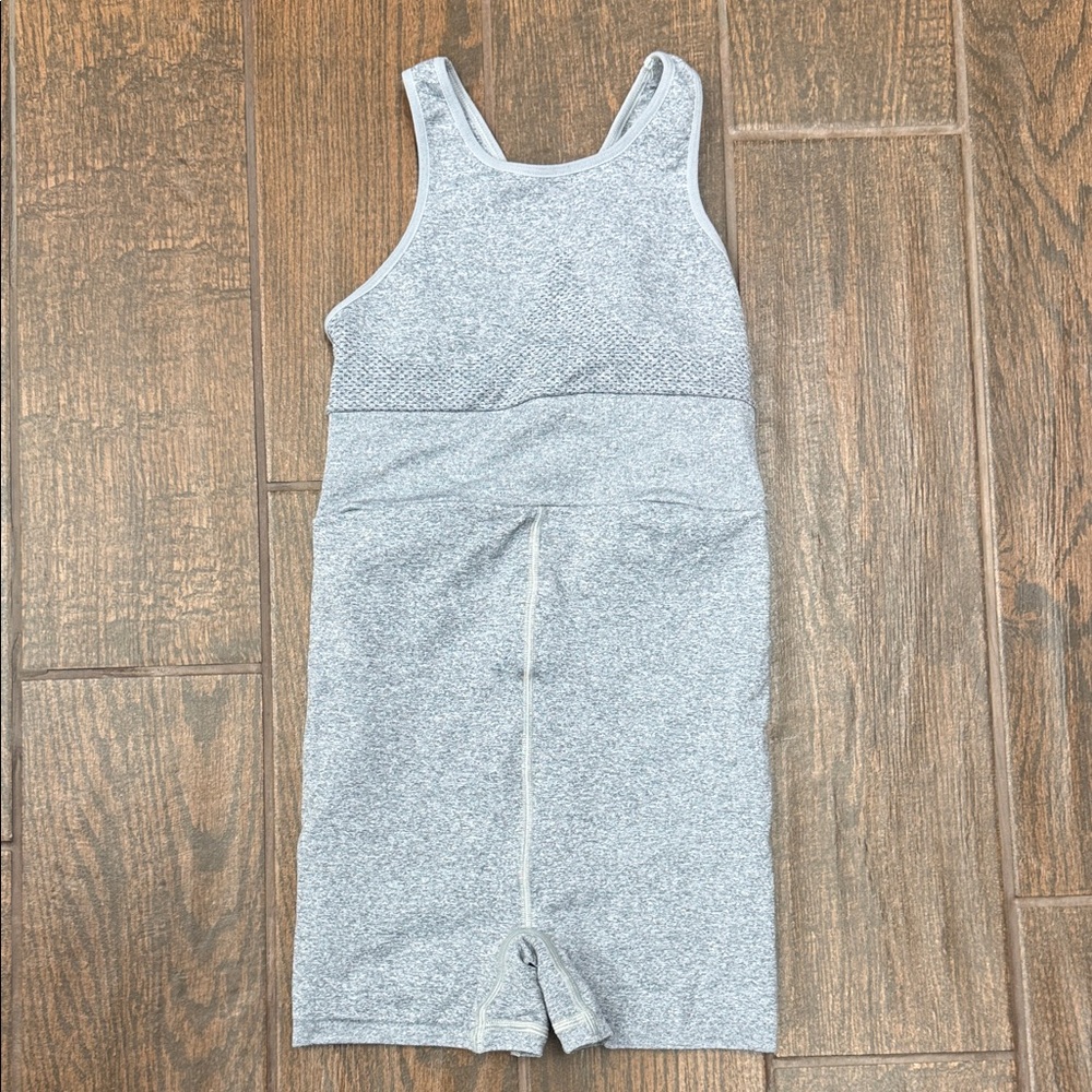 Gray Sleeveless Athletic Romper